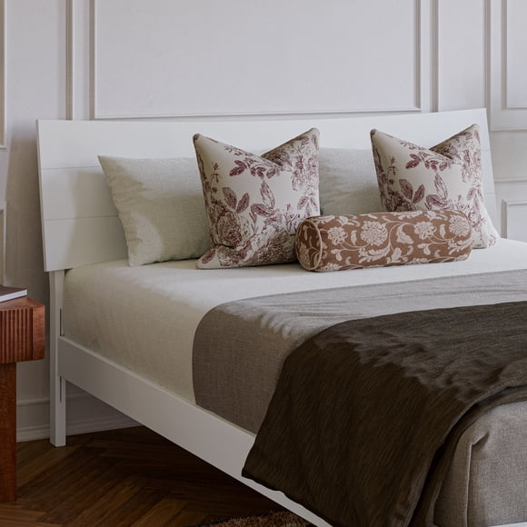 Phoenix Queen Solid Wood Headboard in White