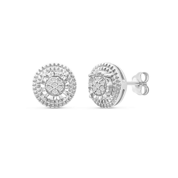 White Diamond Accent Sterling Silver Stud Earrings