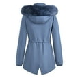 thumbnail image 5 of Scyoekwg Women's Winter Coats Fashion Long Down Coat Long Sleeve Thicken Fleece Lined Parka Warm Puffer Jackets With Pockets (Blue,XXXL), 5 of 9