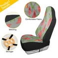 thumbnail image 4 of Red floral gray pattern design Car Seat Cover 2 Piece Set Saddle Blanket Carseat Universal Fit for Vehicle Sedan SUV, 4 of 5