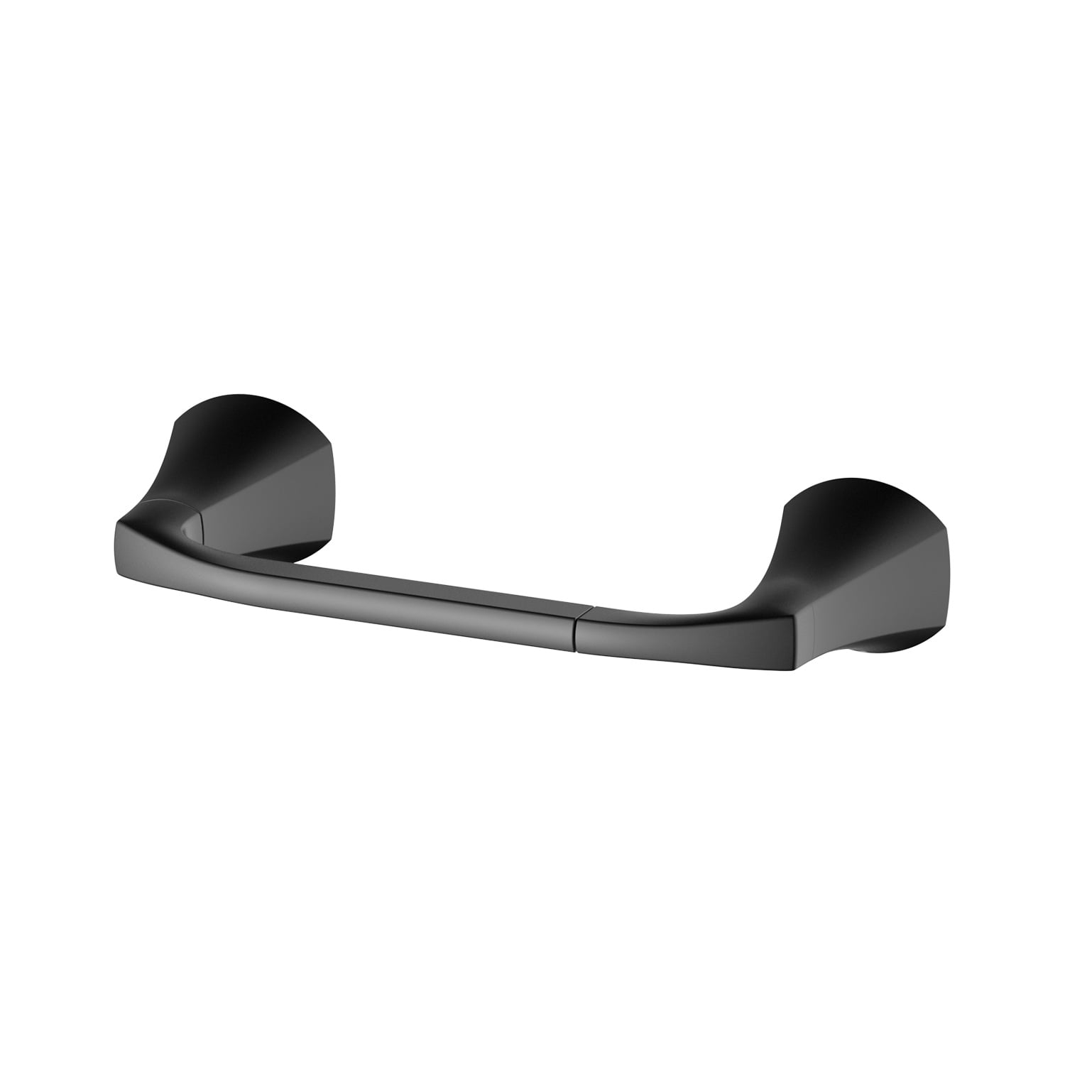 (2 pack) Better Homes & Gardens Simple Flare Style Wall Mount Toilet Paper Holder Matte Black Finish