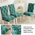 thumbnail image 5 of Abstract Plaid Dining Chair Covers Set of 4, Washable Stretch Polyester Slipcovers, Removable Seat Protectors for Kitchen Home Party Decor, 5 of 7