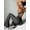 Black and Gray, variant on Leopard Print Crossback Bodysuit Yoga Jumpsuit for Women Fitness Sports Jumpsuit