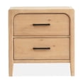 thumbnail image 3 of Magnussen Somerset 2-Drawer Wood Nightstand in Butternut Natural/Graphite, 3 of 6
