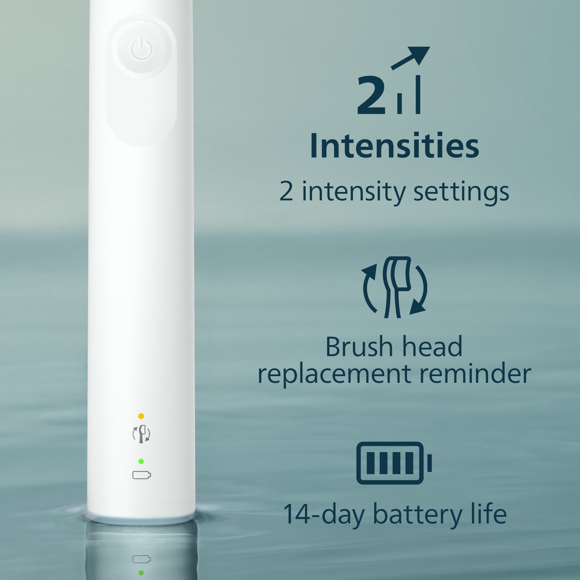 Philips Sonicare 3100 Series Electric Toothbrush - Sonic Toothbrush with Advanced Sonic Technology, Pressure Sensor, Two Intensity Settings, Smartimer & Quadpacer, White, Model HX3681/03