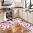 thumbnail image 3 of Kitchen Rugs Sets Of 2,Pink Breast Cancer Anti Fatigue Kitchen Mat Rugs Non Slip Washable,Decorative Kitchen Floor Mats for Kitchen,Sink,Laundry,17"X47", 3 of 5
