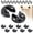 2-hole, variant on 10PCS Black Keyhole Hangers, Buckle Type Picture Hanger — Single Keyhole Hanging Plate Kit for Wall Mounting Mirror, Picture Frame, Coat Rack, Mug, Wooden Board (2-Hole)