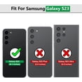 thumbnail image 2 of Compatible with Samsung Galaxy S23 Case,Galaxy S23 case with HD Screen Protector with Slide Camera Cover, 360°Rotation Ring Kickstand [Military Grade] Case for Samsung Galaxy S23,Black, 2 of 15
