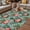 Pink Green, variant on Pink Flamingos Outdoor Rug for Patio/Deck/Porch, Non-Slip Large Area Rug 6 x 9 Ft, Summer Botanical Watercolor Indoor Outdoor Rugs Washable Area Rugs, Reversible Camping Rug Carpet Runner