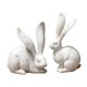 thumbnail image 4 of 2 figuras de conejo, esculturas de animales, manualidades creativas, obras de arte, decoración de jardín Estilo A, 4 of 8