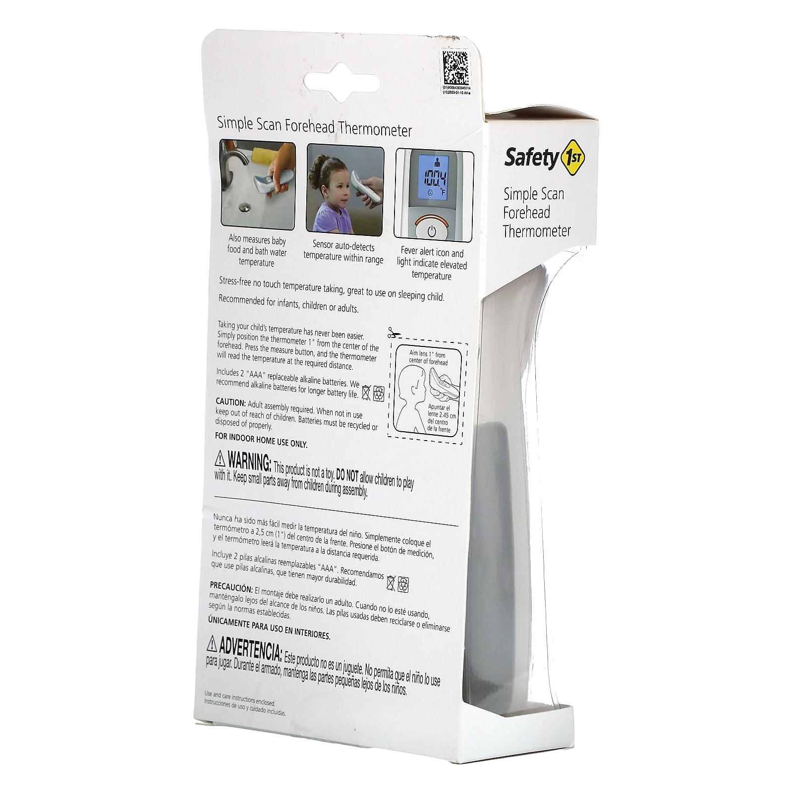 Safety 1st Simple Scan Forehead Thermometer, Grey,