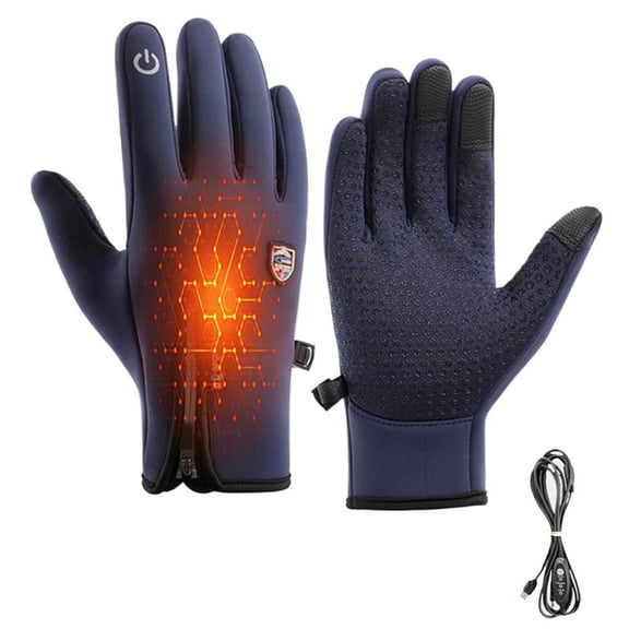 Heated Gloves for Men Women Winter Gloves for Cold Weather Work USB Electric Heating Glove with Touchscreen Fingers for Motorcycle Cycling Running Driving Fishing