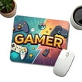 thumbnail image 3 of Gamer Retro Gaming Controllers Illustration Mouse Pad Low Profile Gaming Mat, 3 of 7