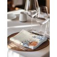 thumbnail image 6 of Blue Pumpkin Fall Cloth Napkins Set of 6 Reusable Dinner Napkins, Thanksgiving Eucalyptus Leaves Beige Cocktail Napkin Washable Table Napkins for Wedding/Holiday Party/Baby Shower 20"x20", 6 of 7