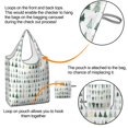 thumbnail image 4 of 5 Pack Foldable Shopping Bag,Green Christmas Tree Pattern Reusable Grocery Bags with Pockets,Large Reusable Tote Bags with Handles Waterproof & Lightweight, 4 of 6