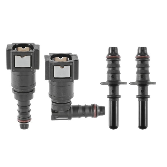 Unique Bargains 2 Set 5/16" 7.89mm SAE to 5/16" 8mm Nylon Fuel Line Hose Quick Release Connector