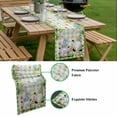 thumbnail image 5 of Easter Table Runner - 48 Inch Long, Kitchen Dining Table Runner Dresser Scarves, Spring Gnomes Flowers Rabbit Butterfly Green Plaid Farmhouse Decor for Coffee Tables Wedding Party Banquet, 5 of 8