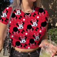 thumbnail image 1 of Disney Mickey Mouse Minnie Harajuku Goth Punk 90s Vintage Slim Short Crop Top Streetwear Sexy Summer Y2K Casual Women T-ShirtXL Gao Jinjia LED, 1 of 2