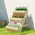 thumbnail image 2 of Outsunny 3 Tier Raised Garden Bed Wooden Elevated Planter Box for Flowers, 2 of 10