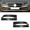 thumbnail image 2 of Car Front Bumper Fog Light Grille Cover With Chrome Frame For Mercedes- Slk Class R172 W172 2012-20, 2 of 5