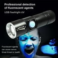 thumbnail image 2 of Bewildely Linterna de aleación de aluminio, carga USB portátil, alimentada por batería, comprobación de dinero, búsqueda al aire libre, linterna Iluminación novedosa Negro 365nm Bewildely HA074228-03, 2 of 6