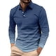 thumbnail image 1 of Seeotter Mens Fashion Long Sleeve Shirts Casual Golf Shirts Color Block Cotton Top, 1 of 7