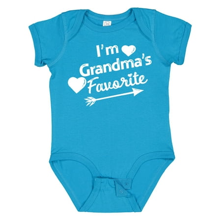 

Inktastic I m Grandma s Favorite with Arrow and Hearts Gift Baby Boy or Baby Girl Bodysuit