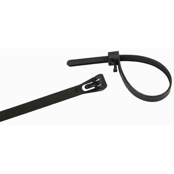 PRO POWER - Reusable Cable Ties 150mm x 7.60mm Black 100 Pack