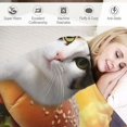 thumbnail image 3 of Nawypu Funny Cat Blanket Super Soft Cozy Food Hamburger Cat Throw Blanket for Kids Girls Boys Women Teens Adults Lightweight Flannel Fuzzy Blankets Cat Lover Gifts, 3 of 6