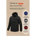 thumbnail image 4 of 2022 Hot Cotton-padded Jacket Double-control 15-zone Intelligent Constant Temperature Heating Cotton-padded Jacket Jacket Black XXL, 4 of 11