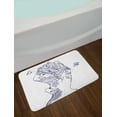 thumbnail image 2 of Girls Bath Mat, Young Girl with Tattoos and Butterflies Free Your Soul Inspired Long Hair Feminine, Non-Slip Plush Mat Bathroom Kitchen Laundry Room Decor, 29.5 X 17.5 Inches, Purple White, Ambesonne, 2 of 2