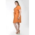 thumbnail image 2 of Vestido camisero de lino Roman Fashion /Tallas Extras, 2336 (Chedron) naranja oscuro 42, 2 of 6