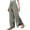 Grey #815, variant on Bovemsi Women's Casual Pants Wide Leg Linen For Women Elastic High Waist Tie Side Split Beach Trousers