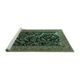 thumbnail image 2 of Ahgly Company Machine Washable Indoor Rectangle Persian Turquoise Blue Traditional Area Rugs, 8' x 10', 2 of 4