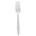 thumbnail image 1 of Solo Cup GDC5FK0090 Guildware Heavyweight Plastic Cutlery Forks, Clear, 1 of 1