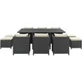 thumbnail image 3 of Sojourn 11 Piece Outdoor Patio Sunbrella Dining Set EEI-1952, 3 of 4