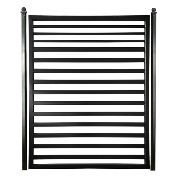 ALEKO Modern Yard Garden Sofia Style Steel Pedestrian Gate Black