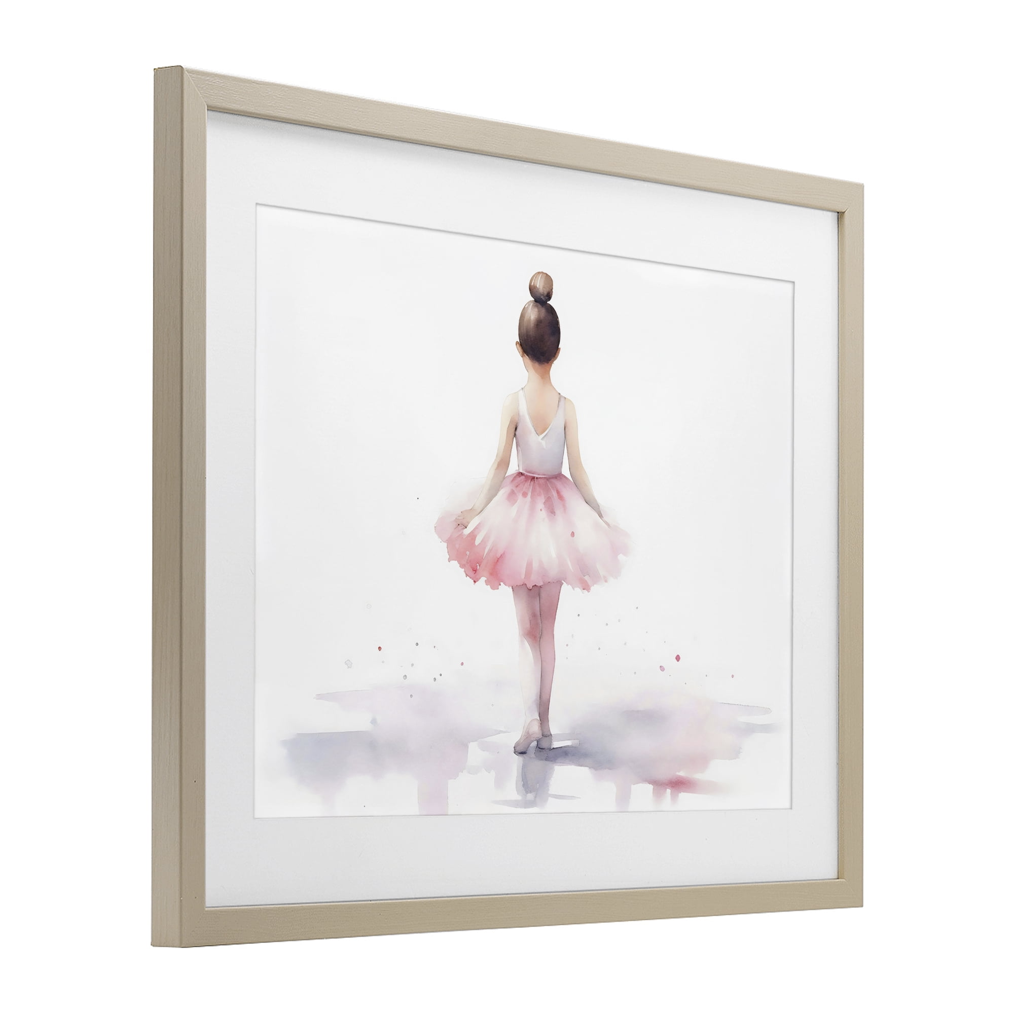 Stupell Industries Ballerina Facing Away Birch Framed Print Under Glass, design by Creative Studio