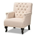 thumbnail image 1 of Baxton Studio Belan Beige Fabric Button Tufted Armchair, 1 of 10