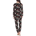 thumbnail image 4 of Renewold 2pcs Matching Family Pajamas Sets Pajama Christmas Theme PJ's Nightwear with Long Pants Snowman Santa Hat Sleepwear Sweatsuit for Women Size 2XL, 4 of 5