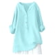 thumbnail image 1 of Túnicas de verano para mujer Camisa de cuello en V y manga larga de color liso - Poliéster, ligera, informal para el trabajo - S-XXL, 1 of 5