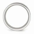 thumbnail image 2 of White Stainless Steel Ring Band Wedding Brushed Black Rubber 10.00mm, 2 of 6