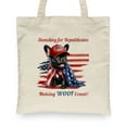 thumbnail image 2 of Republican French Bulldog Making Woof Count Election 2024 Canvas Tote Bag Dog Lover Gifts Reusable Shopping Grocery Bag - 01002, 2 of 5