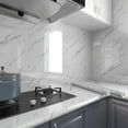 thumbnail image 4 of Yhmxh Utensilios de cocina Papel tapiz autoadhesivo extraíble para encimera de cocina, papel tapiz impermeable de 118 x 78 x 40 pulgadas, tres tamaños, blanco jaspeado Muebles para cocina, 4 of 6