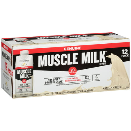 Muscle Milk Non Dairy Protein Shake, Vanilla Crème, 11 Fl Oz, 12