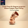 thumbnail image 2 of 45 Degree Elbow Copper Fitting 3/4” Copper Elbow Cpvc Pipe Fitting - 45 Degree Copper Elbow Pipe For Plumbing & Heating Systems (Pack of 20), 2 of 7