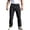 Black, variant on Multi Patch Pocket Drawstring Elastic Waist Cargo Long Pants for men, Loose Fit Daily Streetwear Trousers