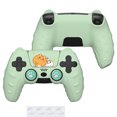 thumbnail image 1 of Funda protectora de silicona para mando de PS5, suave, cómoda, con dibujos animados y bonita, con tapa para joystick y accesorios adhesivos para el joystick, 1 of 7