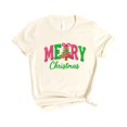 thumbnail image 5 of Ink Printed Image NOT a Yarn Patch - Trendy Faux Yarn Merry Christmas Graphic Shirt Natural Shirt Adult 2XL, 5 of 5