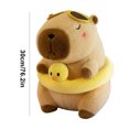 thumbnail image 3 of 30 cm Plush Capybara Toy lindo Capybara juguete para niñas para niños (anillo de natación de pato amarillo), 3 of 8